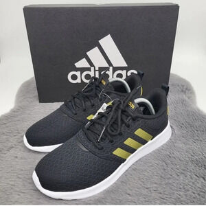 Adidas Womens' QT Racer 2.0 Sneakers Size 8 Black & Gold